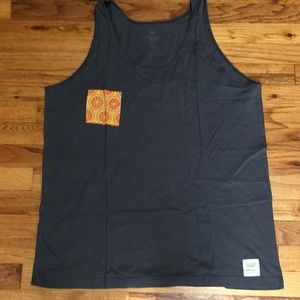 Duvin Dark Gray Orange Slice Pocket Tank